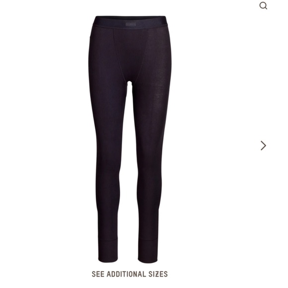 Skims Cotton Rib Legging soot black high waisted legging medium from Nordstrom m - Picture 1 of 3